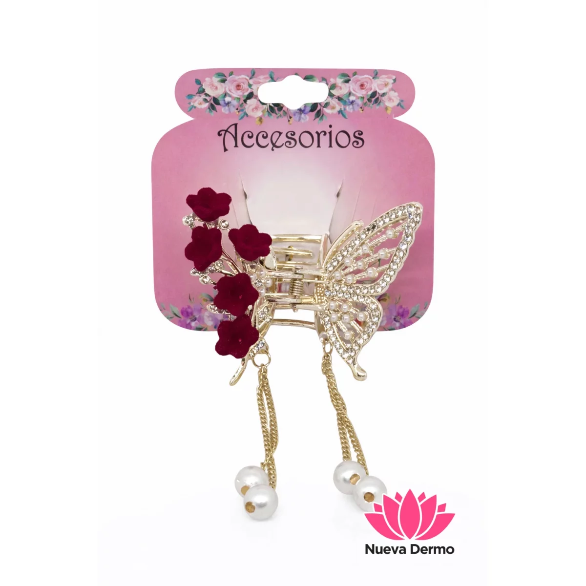 Broche para pelo Mariposa flores PKY B03...