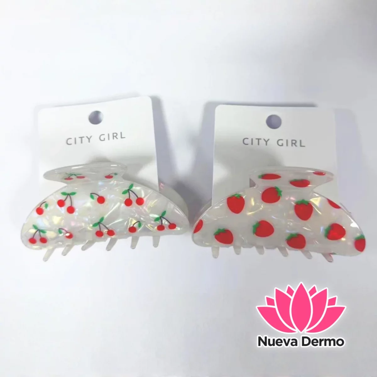 BROCHES CON CEREZAS / FRUTILLAS – PAQUETE 12 UNIDADES