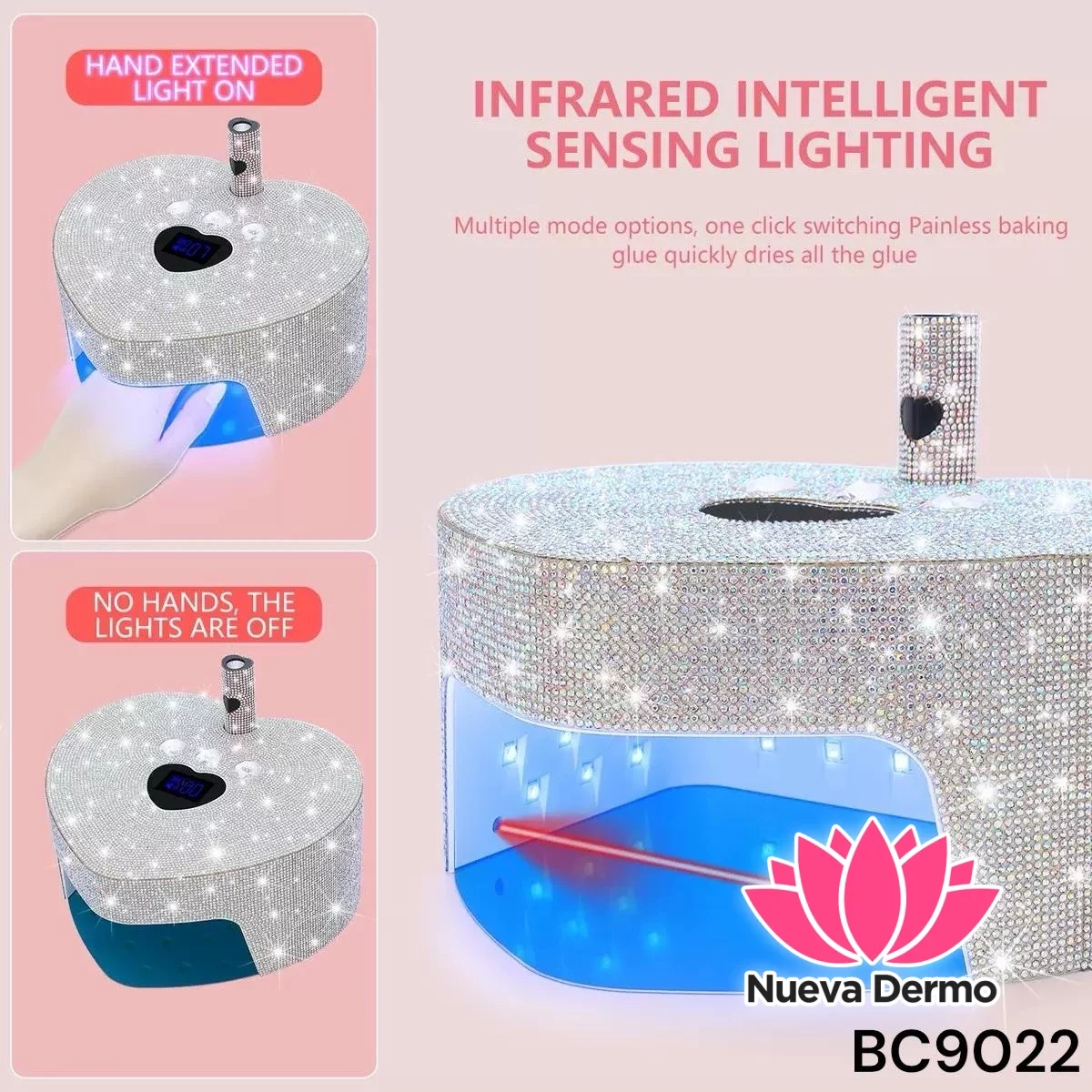 CABINA CON LINTERNA UV/LED INALAMBRICO 86W BC9022
