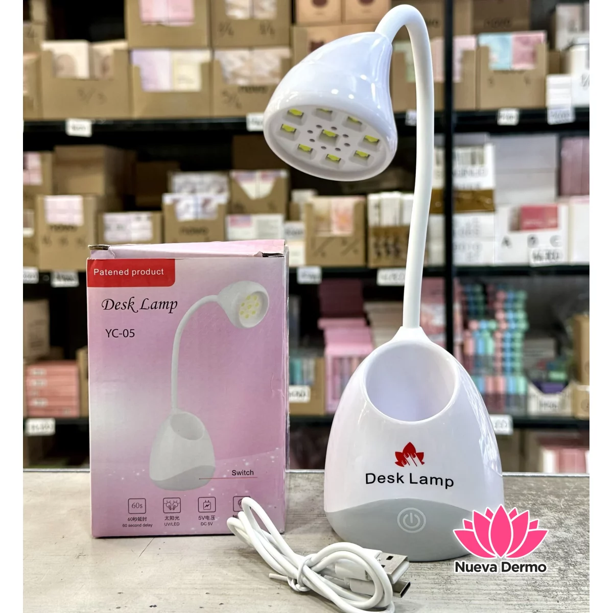 Cabina Flor uv inalámbrica recargable p/ soft gel #JUN-C81