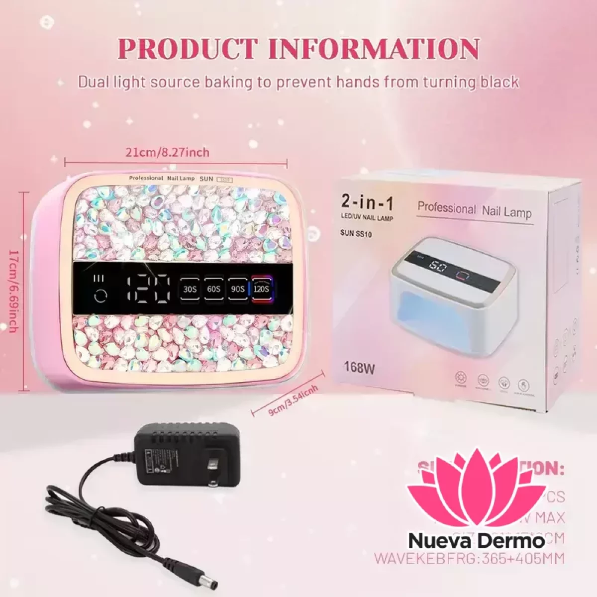 CABINA INALAMBRICO SUN SS10 STRASS GOTA 42LED/168W