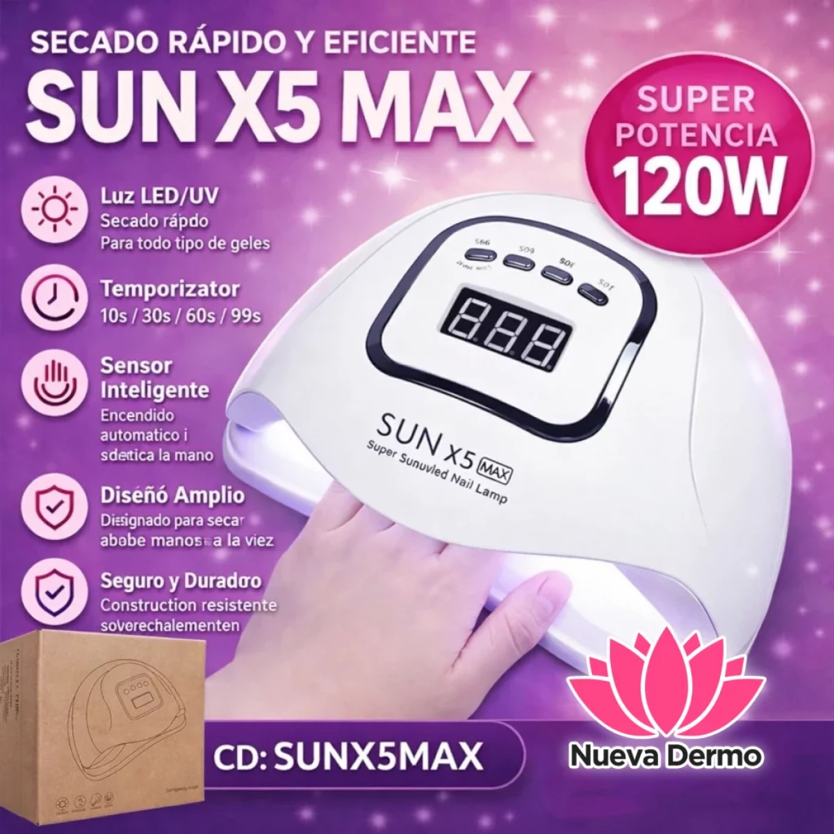 CABINA UV/LED 120W CD: SUNX5MAX