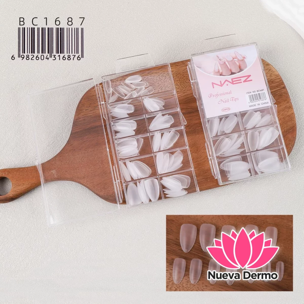 Caja de Tips para Uñas Forma Almendra NAEZ – BC1687/16876