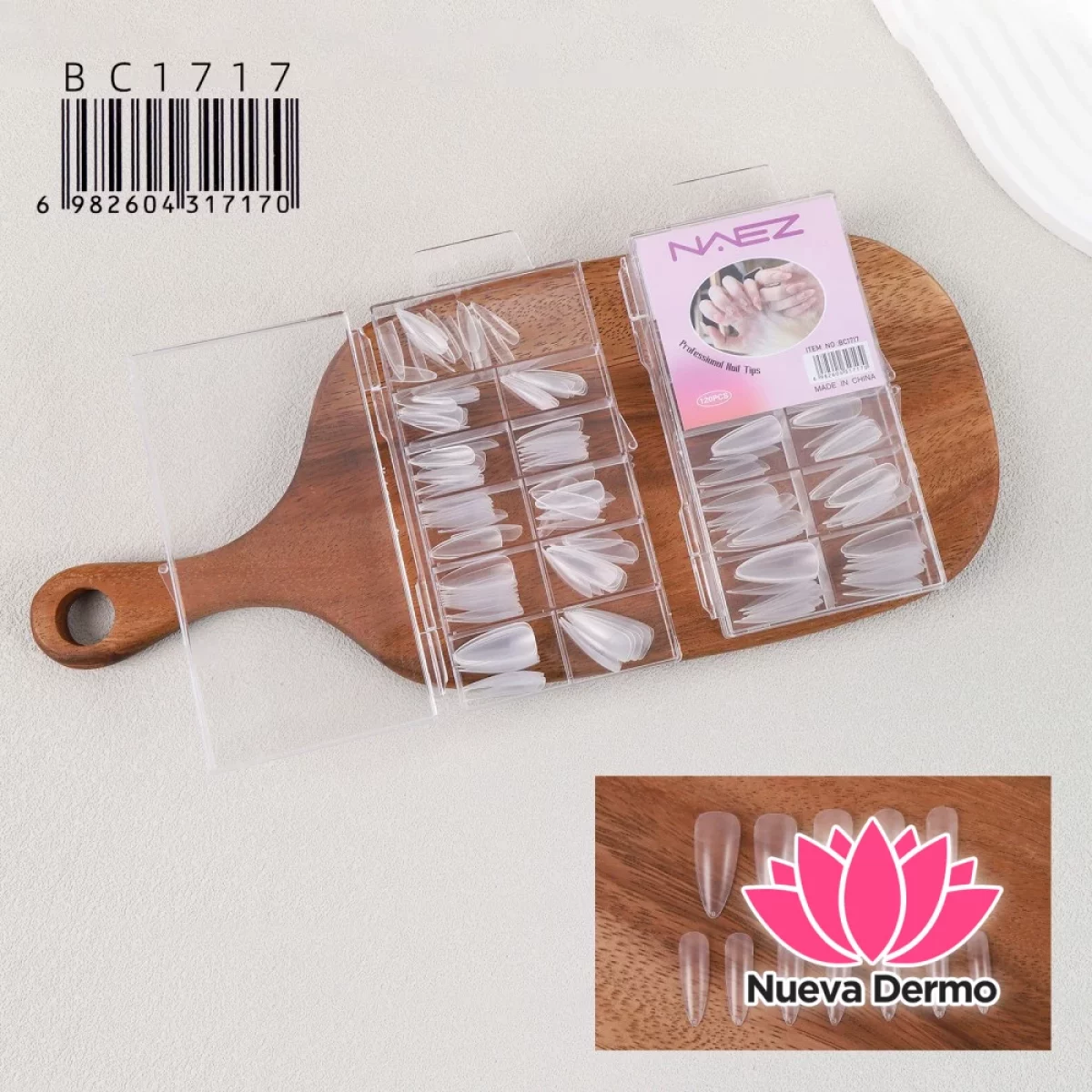 Caja de Tips para Uñas Stiletto Medium NAEZ – BC1717/17170