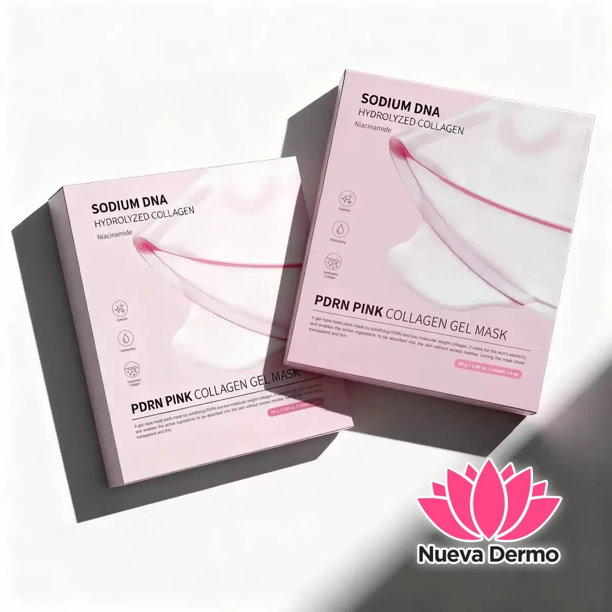 Caja x4u Mascarillas Colageno Rosa PDRN #jun-jy13
