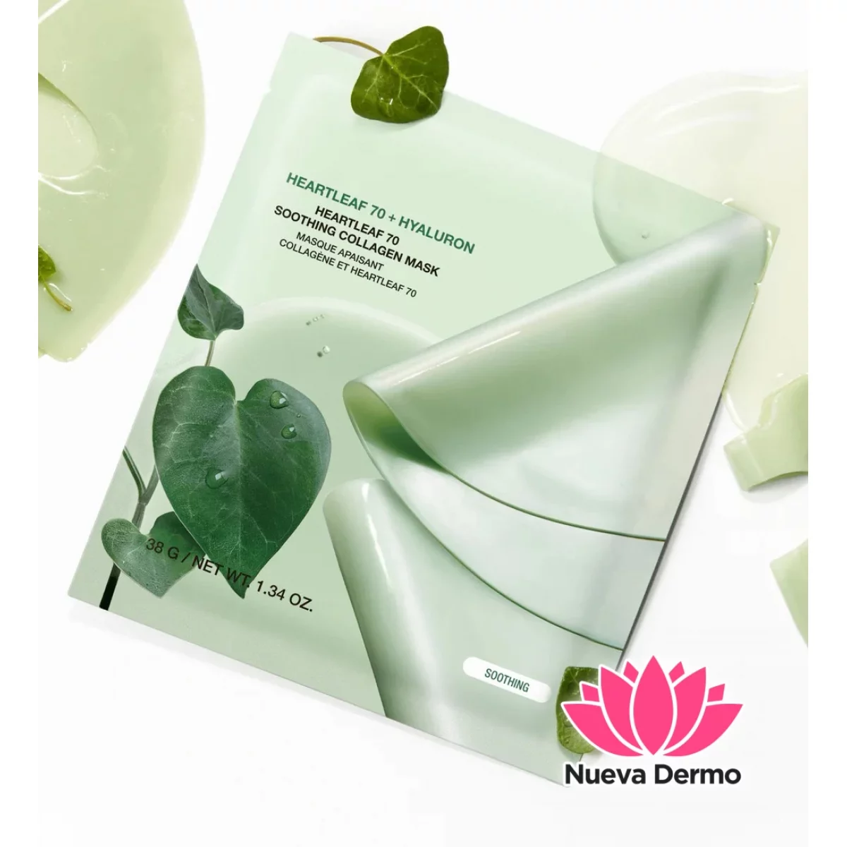 Caja x4u Mascarillas de centella asiática con colageno #jun-jy12