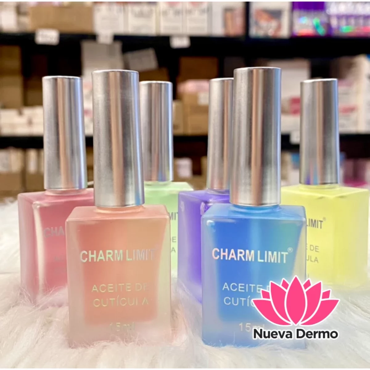 Caja x6 Aceite cuticula Charm limit con fragancia 15ml