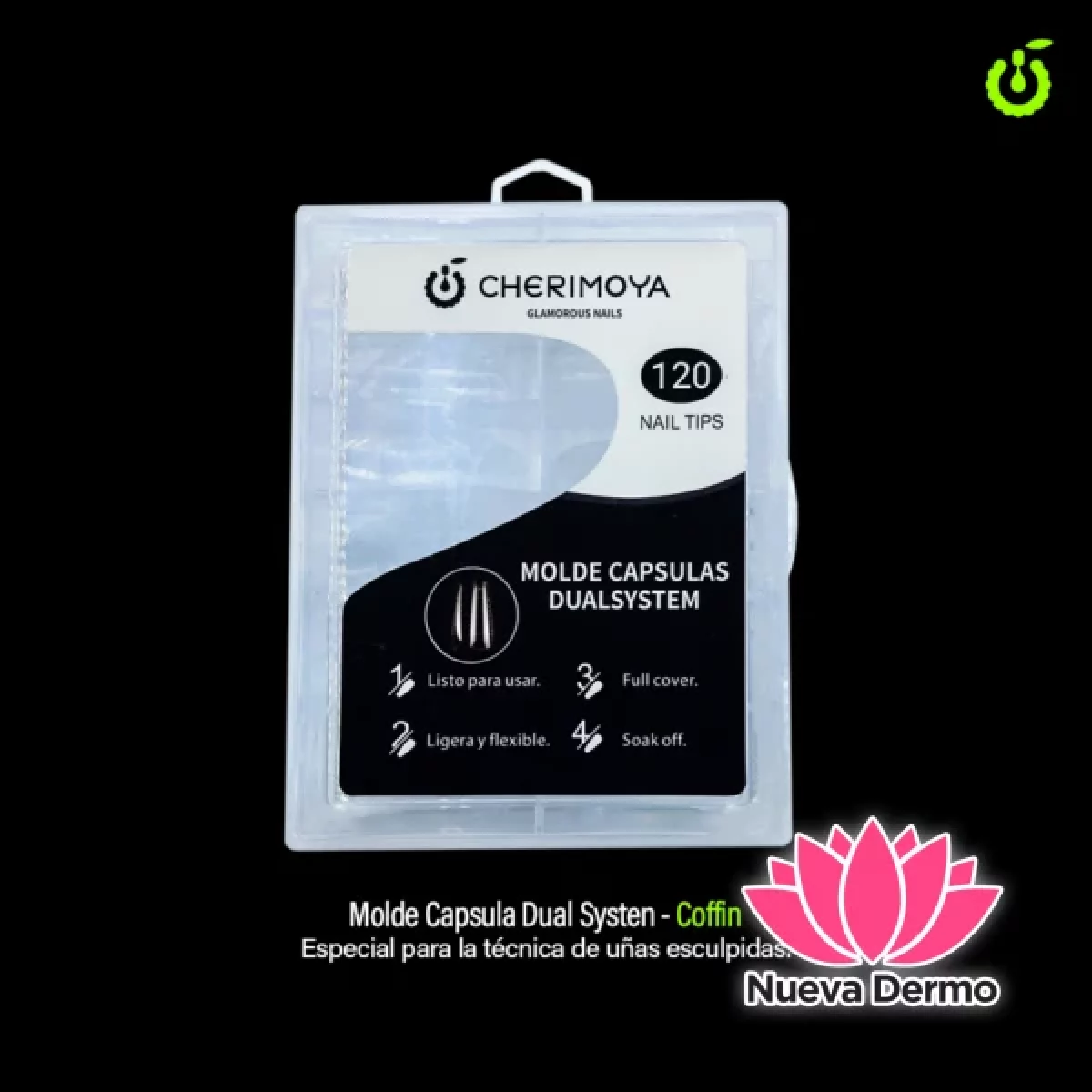 Capsula Dual System Uñas Escul. X 120pcs CHERIMOYA BH001237