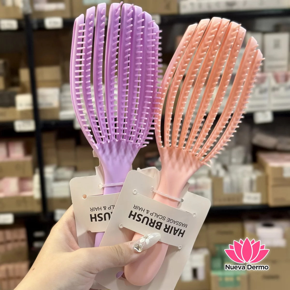 Cepillo desenredante para cabello rulos