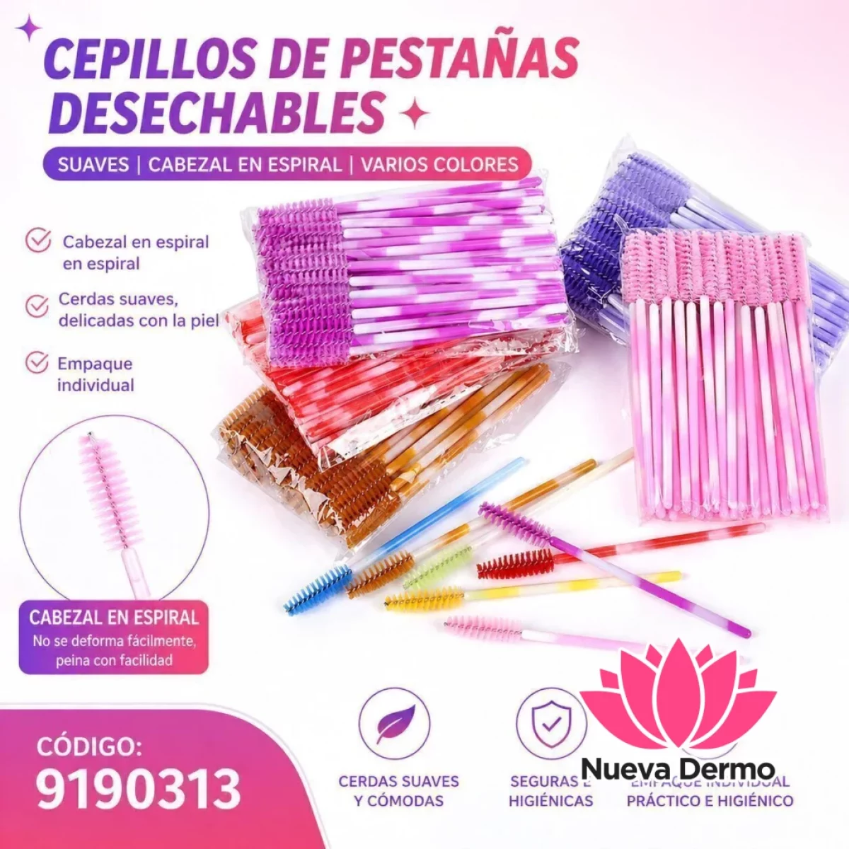 CEPILLOS DE PESTAÑAS DESECHABLES PARA CEJAS/PESTAÑAS CD: 9190313