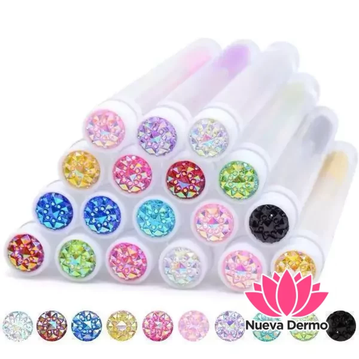 Cepillos en Tubo en Tonos Rosados con Glitter X 12U