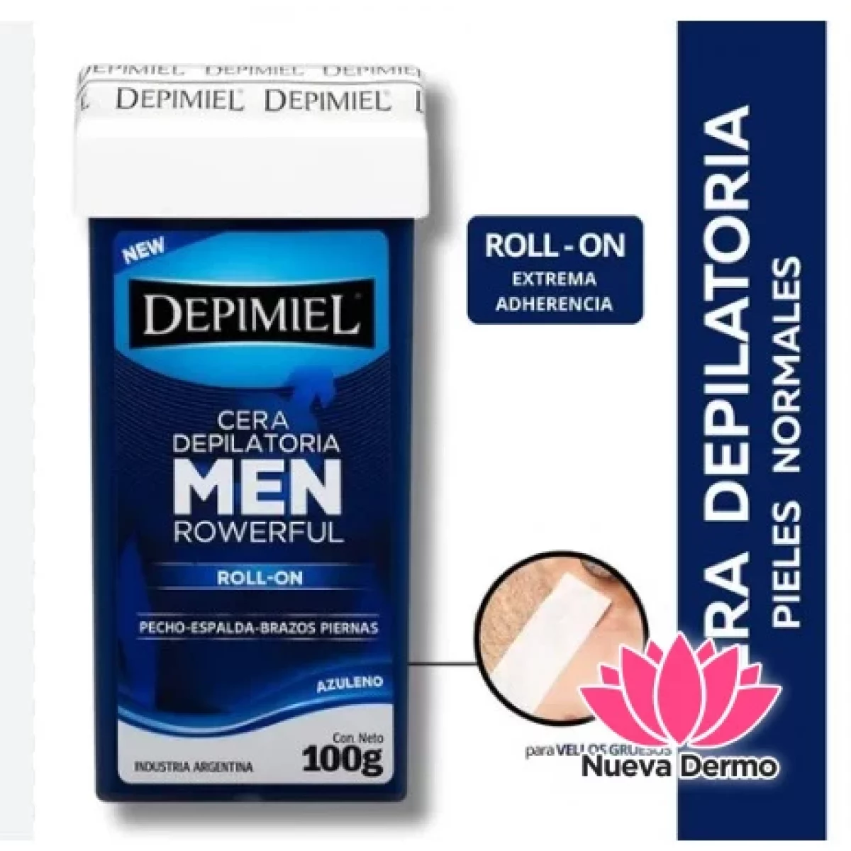 CERA DEPILATORIA MEN POWERFUL 100G 12454 DEPIMIEL