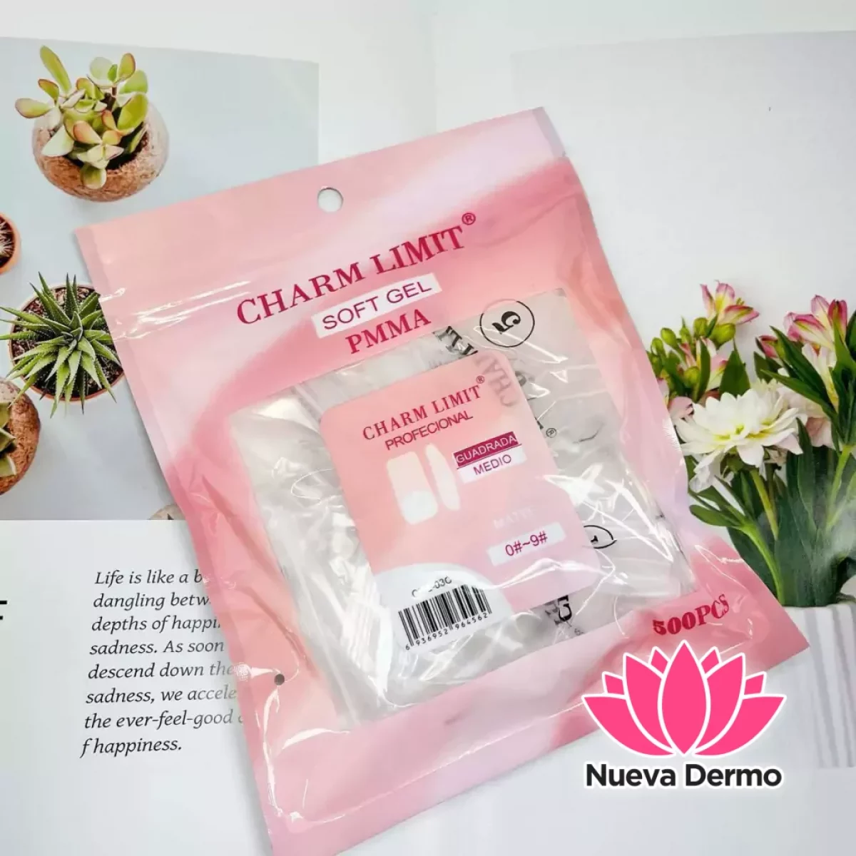 Charm limit tips prelimado soft gel cuad...