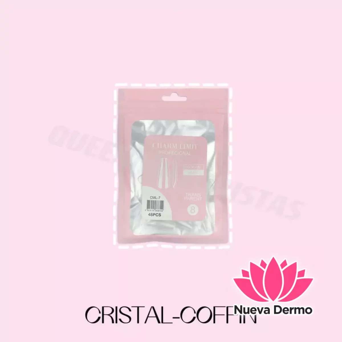 Charm limit tips soft gel CRISTAL COFFIN...