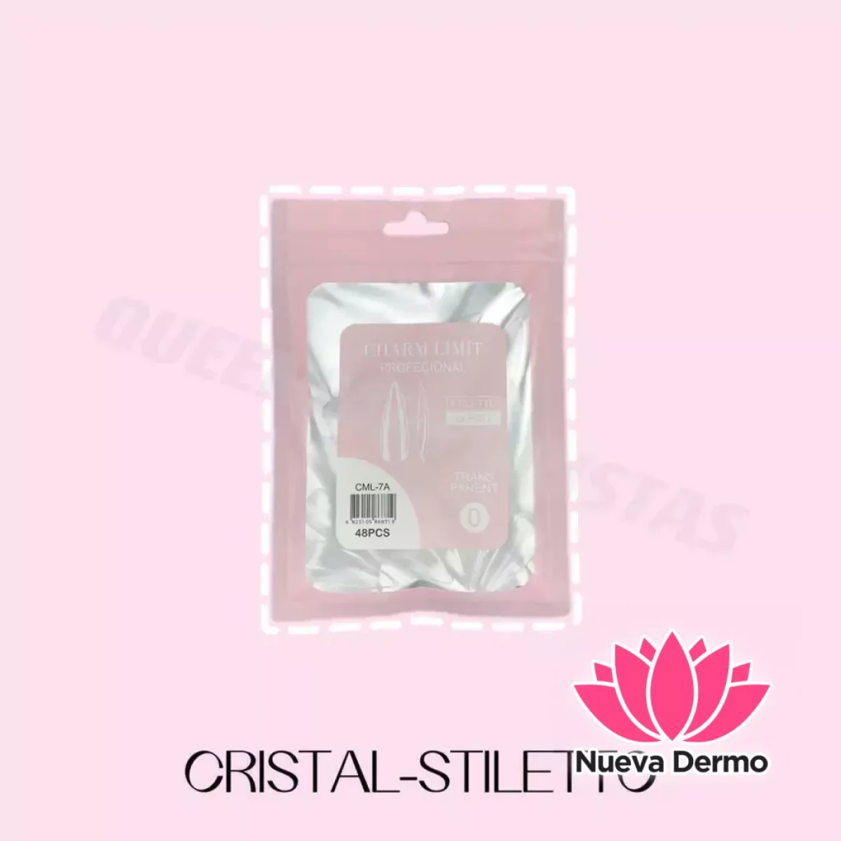Charm limit tips soft gel CRISTAL STILET...