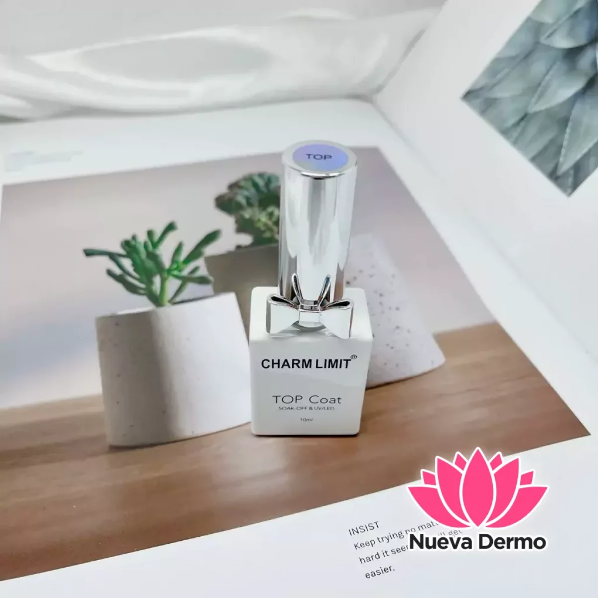 Charm limit top coat 10ml tapa moño apro...