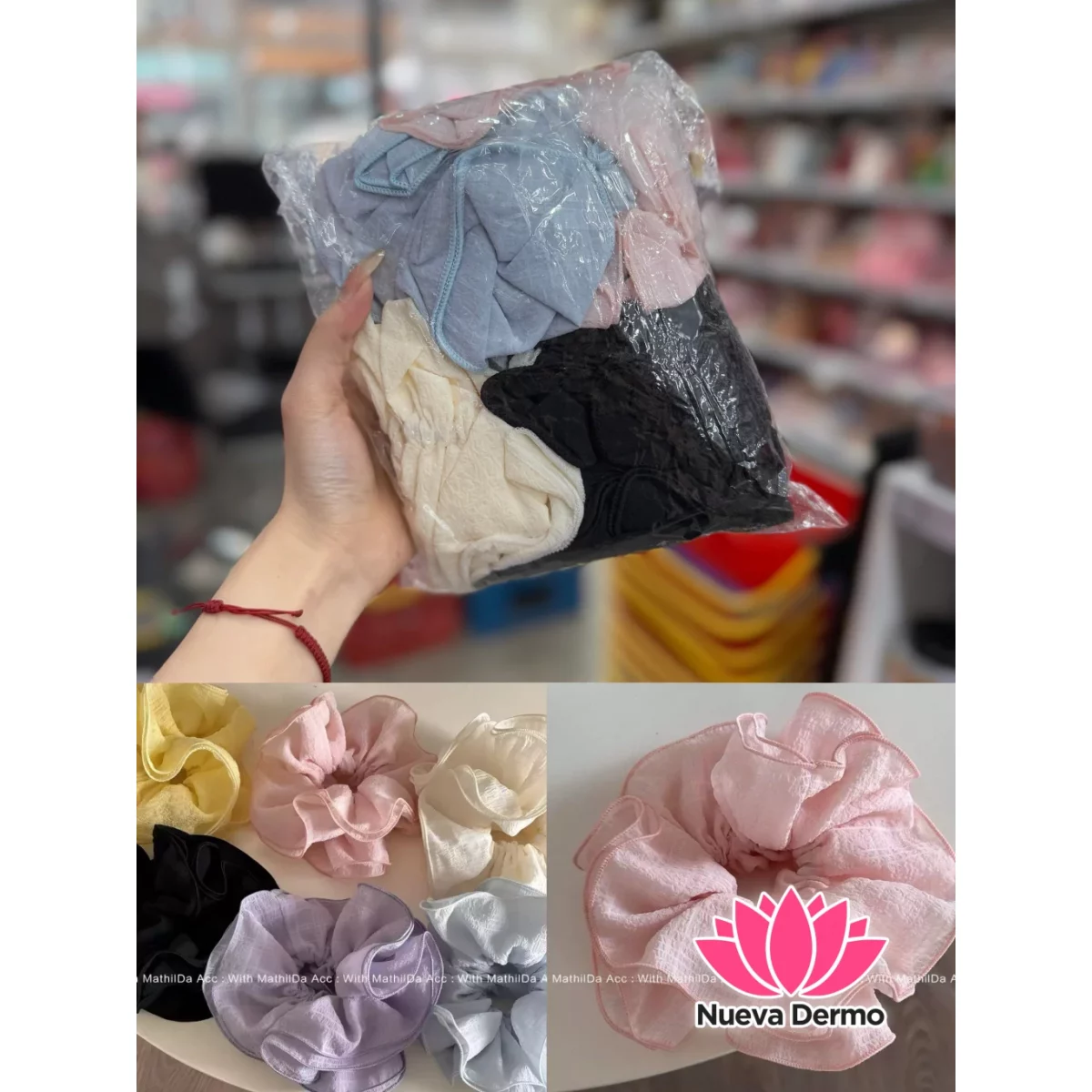 COLITAS PARA PELO DE GASAS ARRUGAS GRANDES