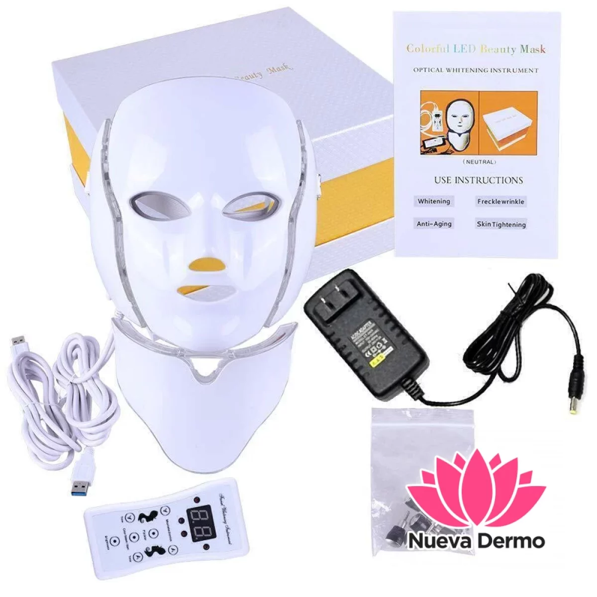 COLORFUL LED BEAUTY MASK 7COLORES MG-12003