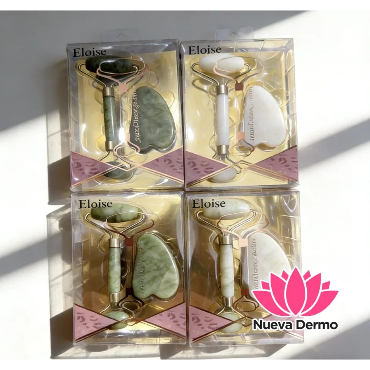 Combo Kit Masaje facial (Rodillo y Piedra Guasha) ELOISE