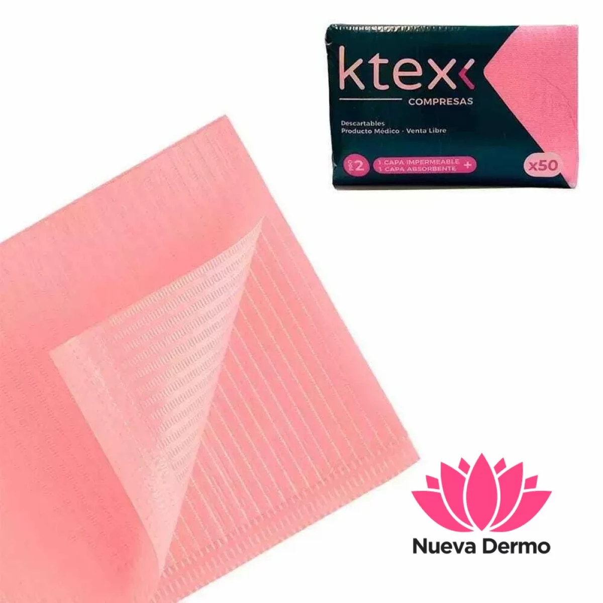 Compresas comprimidas x50 unidades (Ktex)