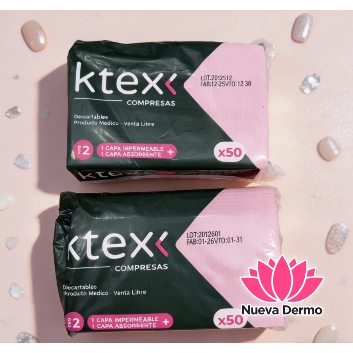 Compresas Pack X 50 Unidad Rosas