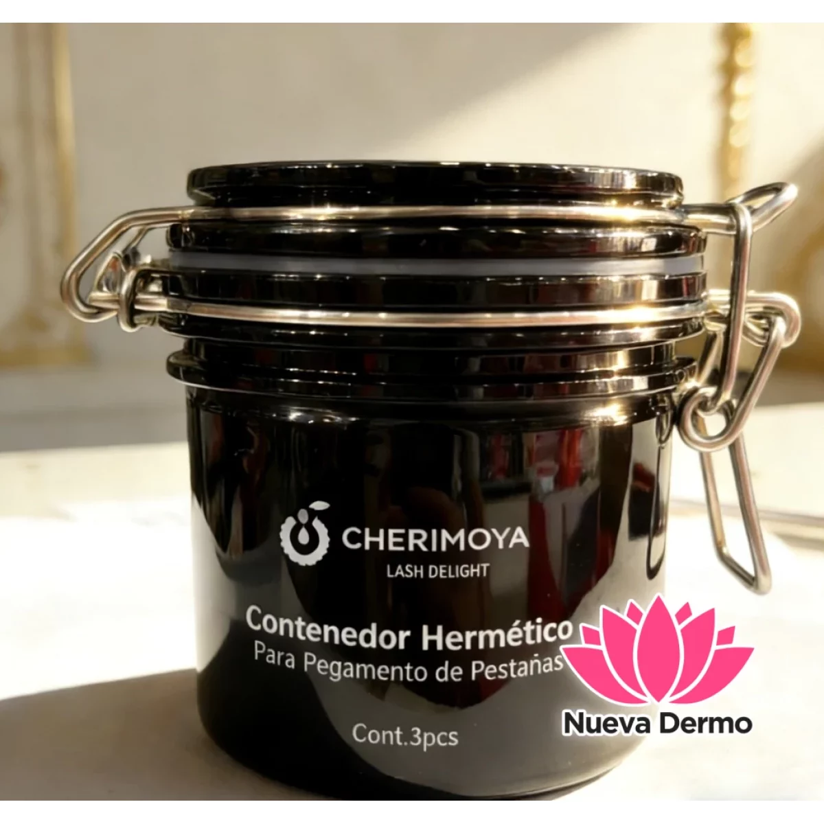 Contenedor Hermético para Pegamento de Pestañas (Cherimoya)