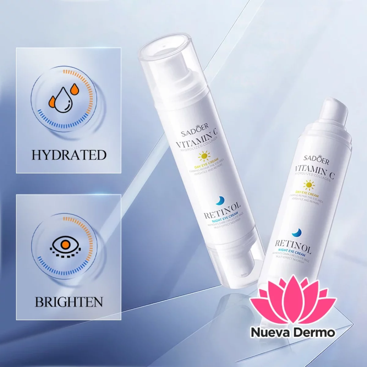 Contorno de Ojos Vitamina C Día Retinol Noche Antiarrugas Renovador Doble Punto