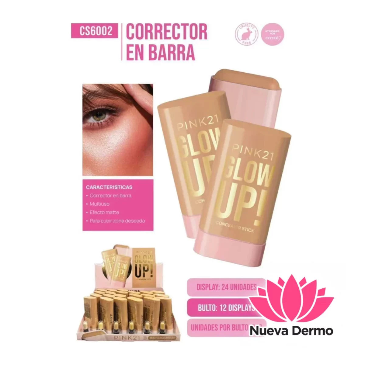 Corrector en barra pink21 cs6002