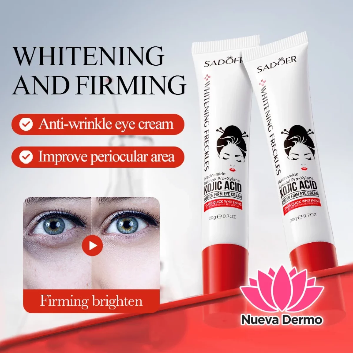 Crema Contorno de Ojos Ácido Kójico Hidratante E Iluminadora 20G 10421