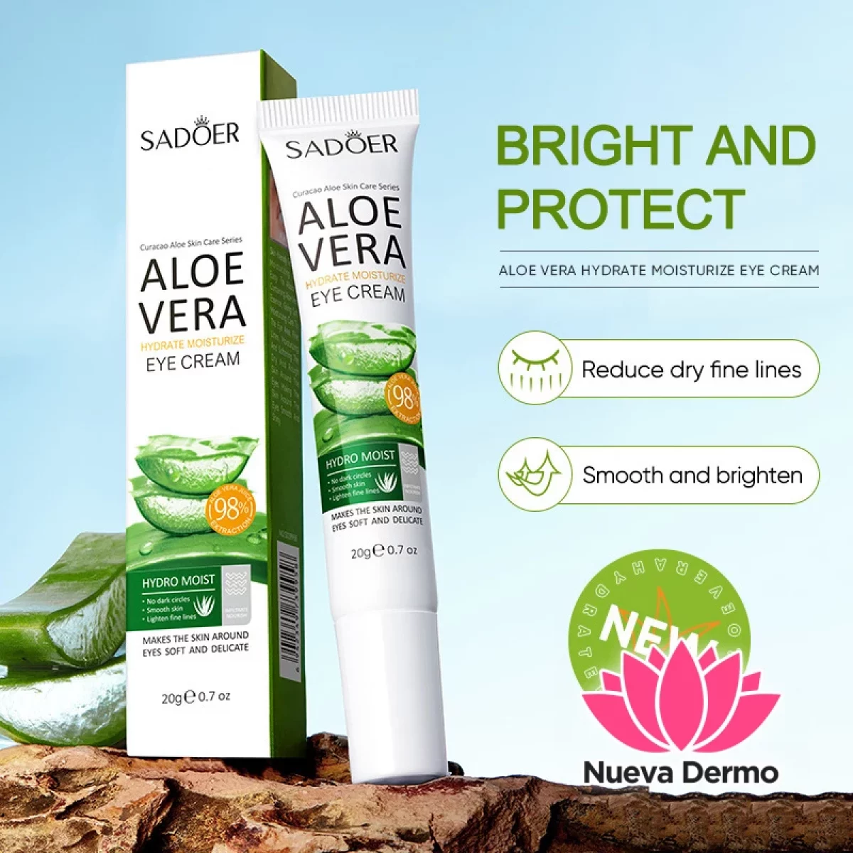 Crema Contorno de Ojos Aloe Vera Hidratante y Suavizante 20G 39958
