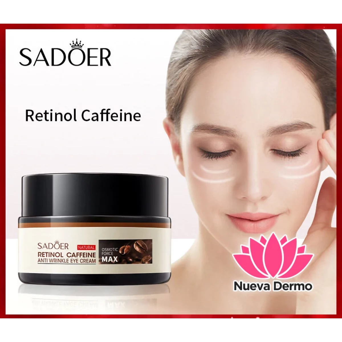 Crema Contorno de Ojos Antiarrrugas con Retinol y Cafeína