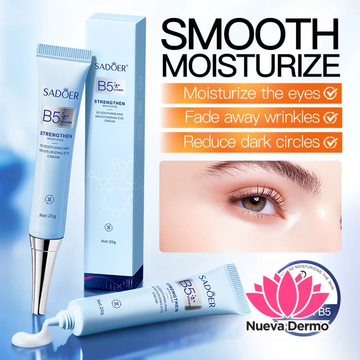 Crema Contorno de Ojos Calmante y Ultrahidratante con Vitamina B5 20 G 46949