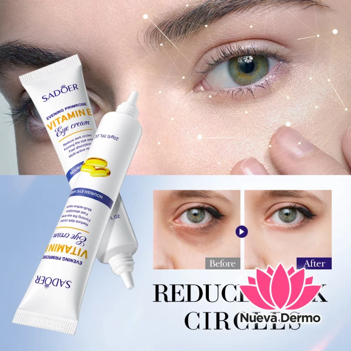 Crema Contorno de Ojos Onagra y Vitamina E Nutritiva y Reafirmante 20G 11466