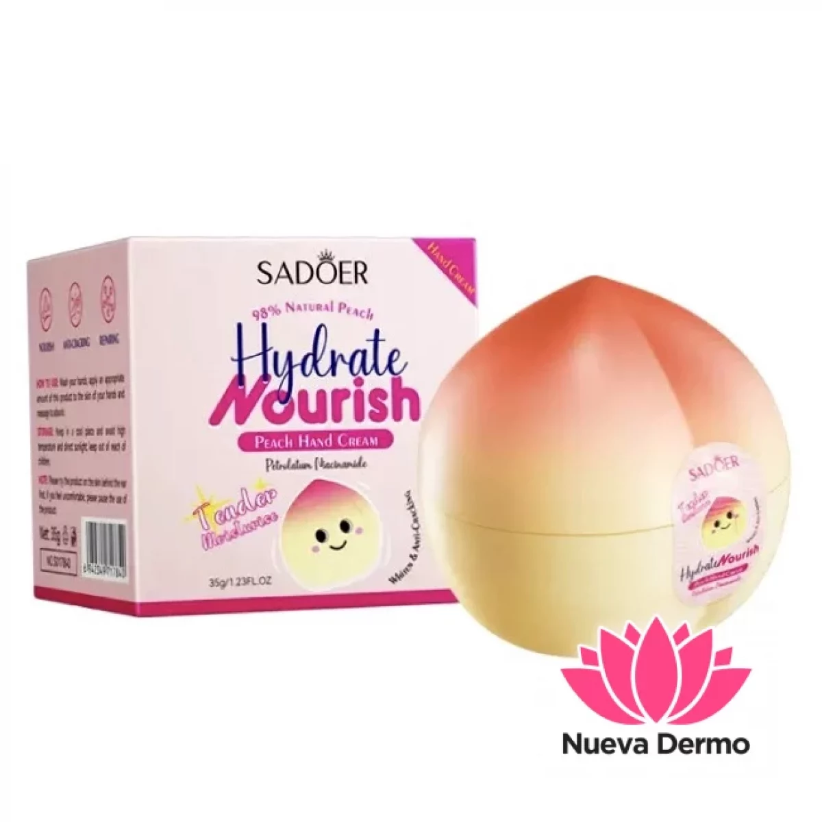 Crema de manos hidratante durazno Sadoer #SD17840