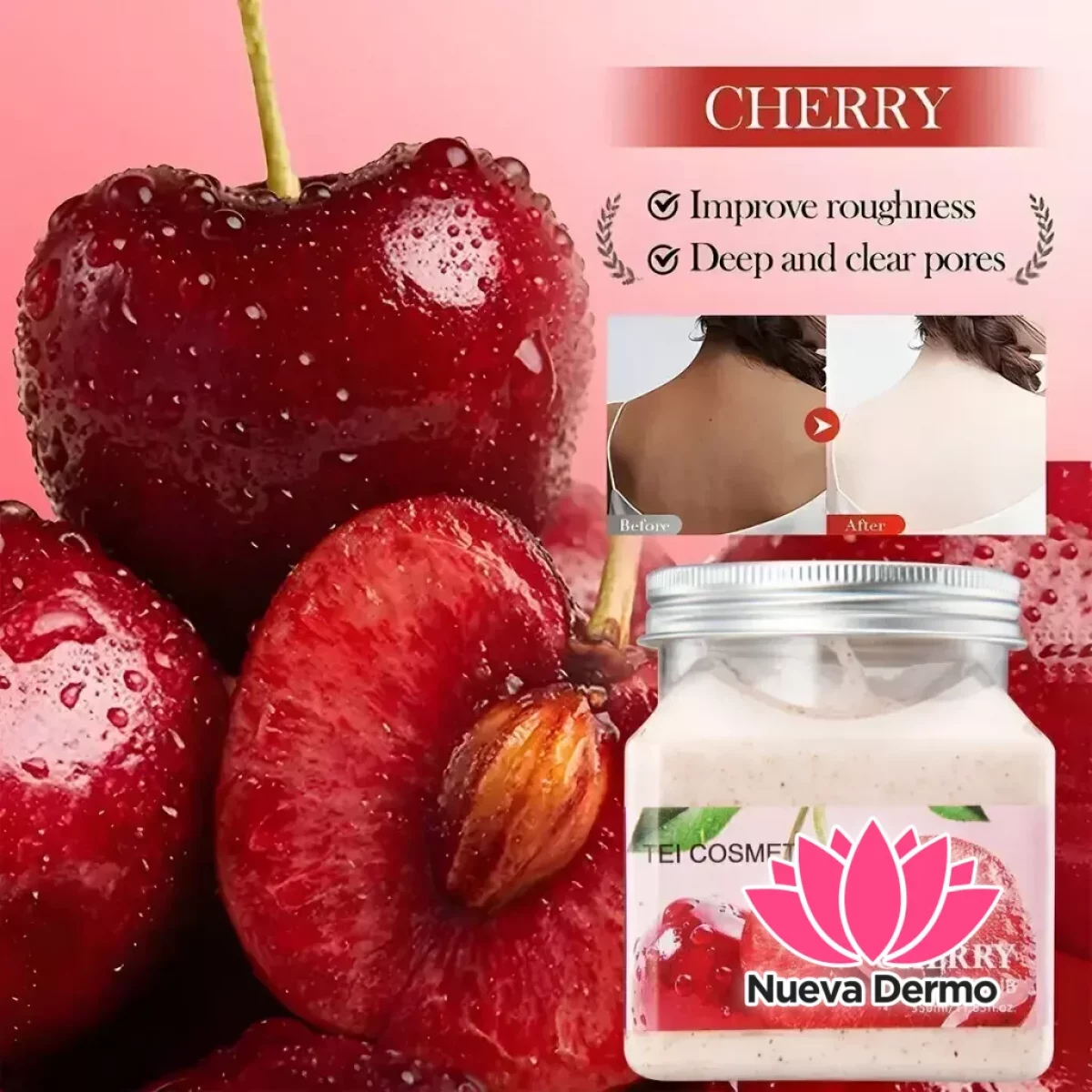 Crema exfoliante de cuerpo CHERRY TEI