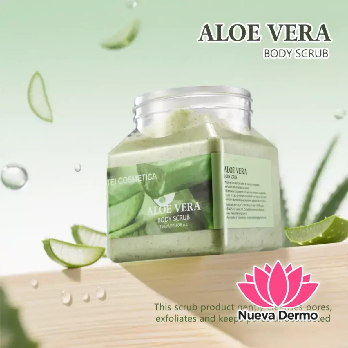 Crema exfoliante para cuerpo ALOE VERA TEI