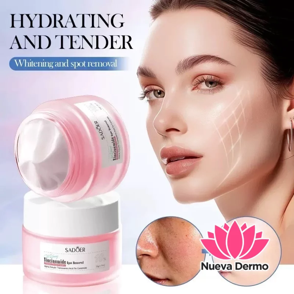 Crema facial Alpha Arbutin Tranexamic acid 5X ceramide (Sadoer)