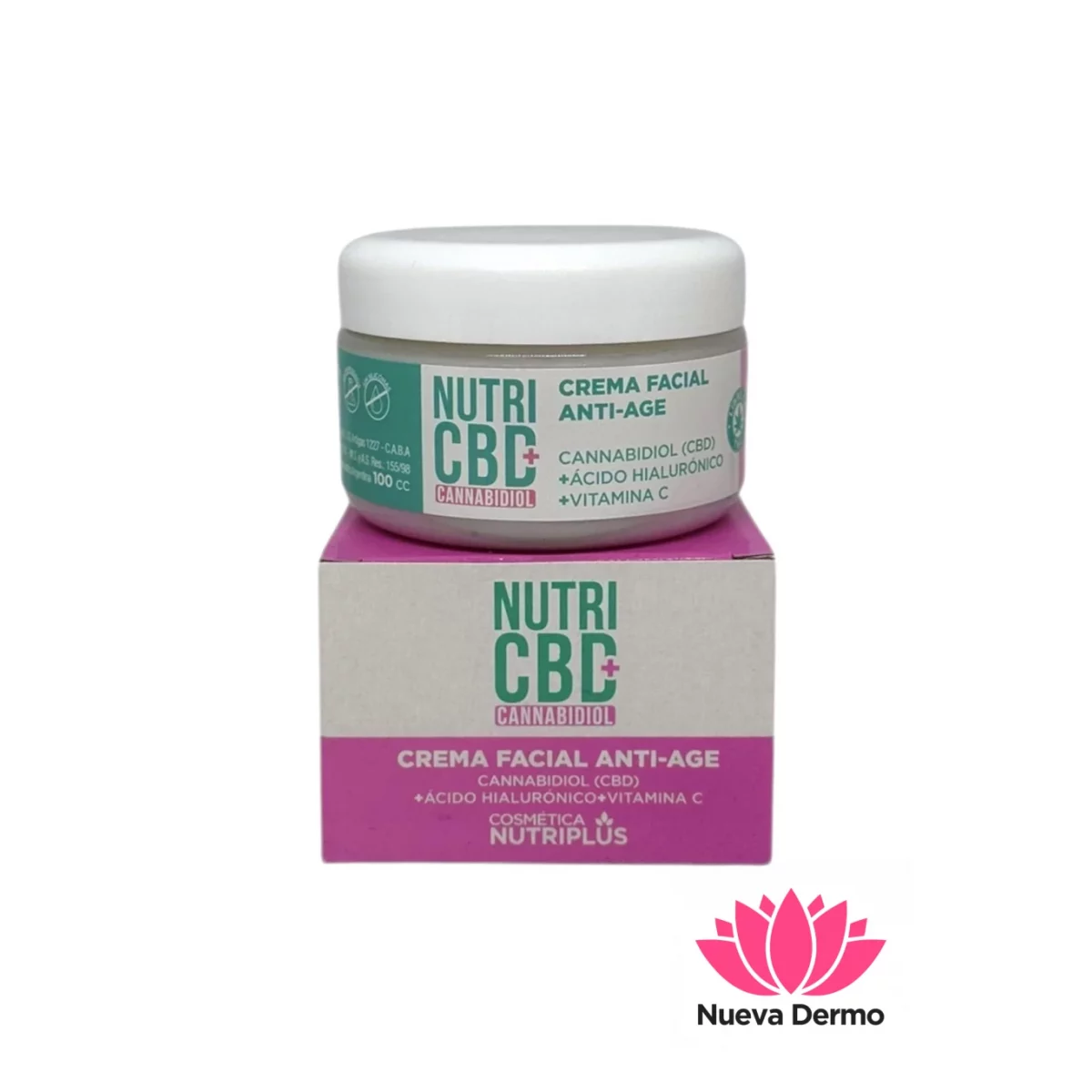 Crema Facial Anti-Age Nutrí CBD 100cc Nu...