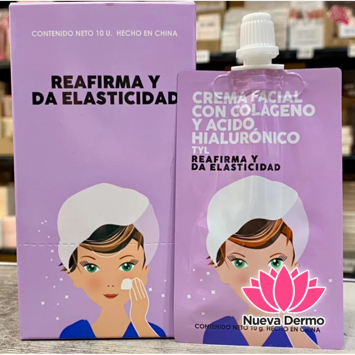 Crema facial colageno y acido hialuronico en sobre Thelma&Louise