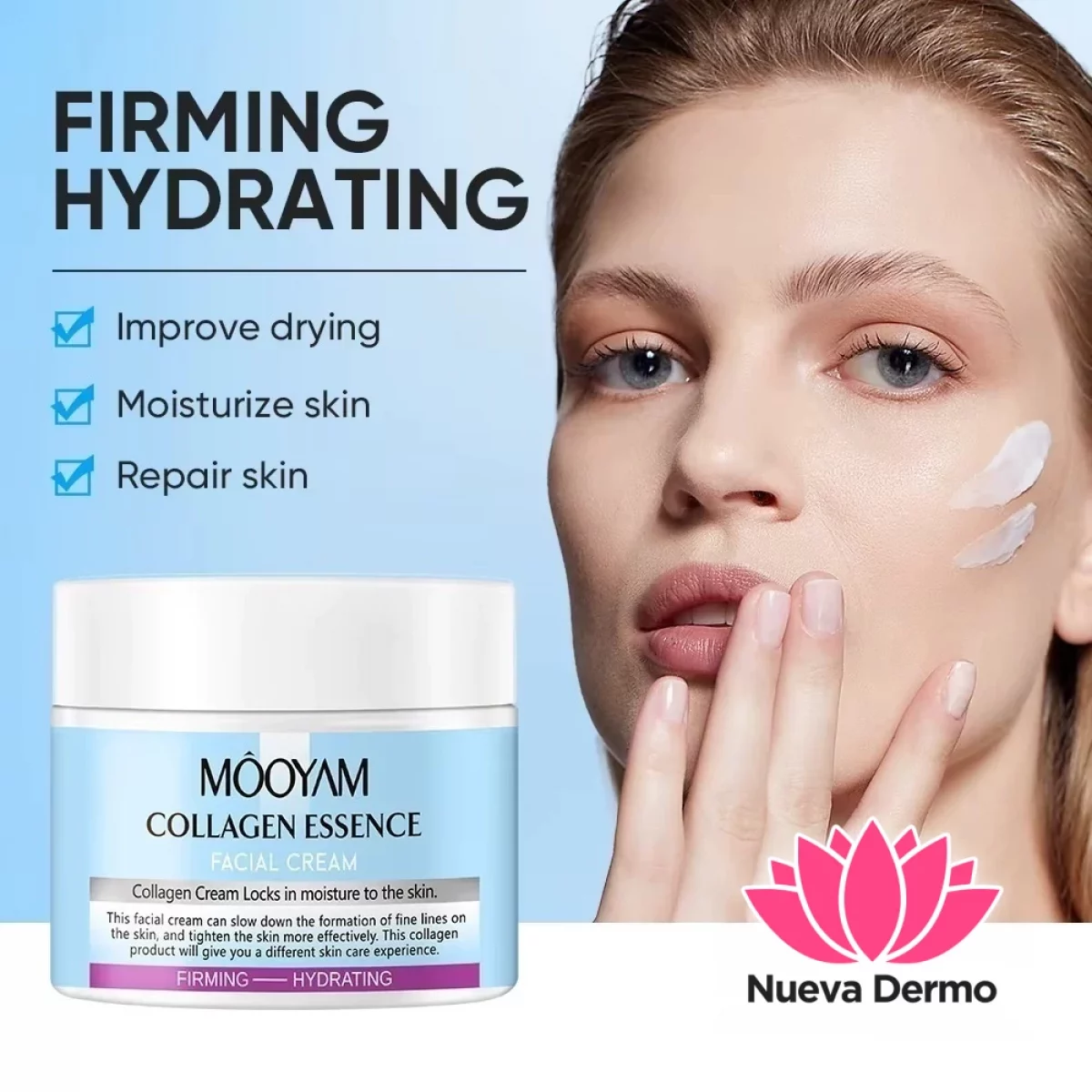 Crema Facial de Colágeno, Aclara la Piel, Antienvejecimiento, Elimina la Pigmentación, Crema para Eliminar Manchas Oscuras, Crema Blanqueadora