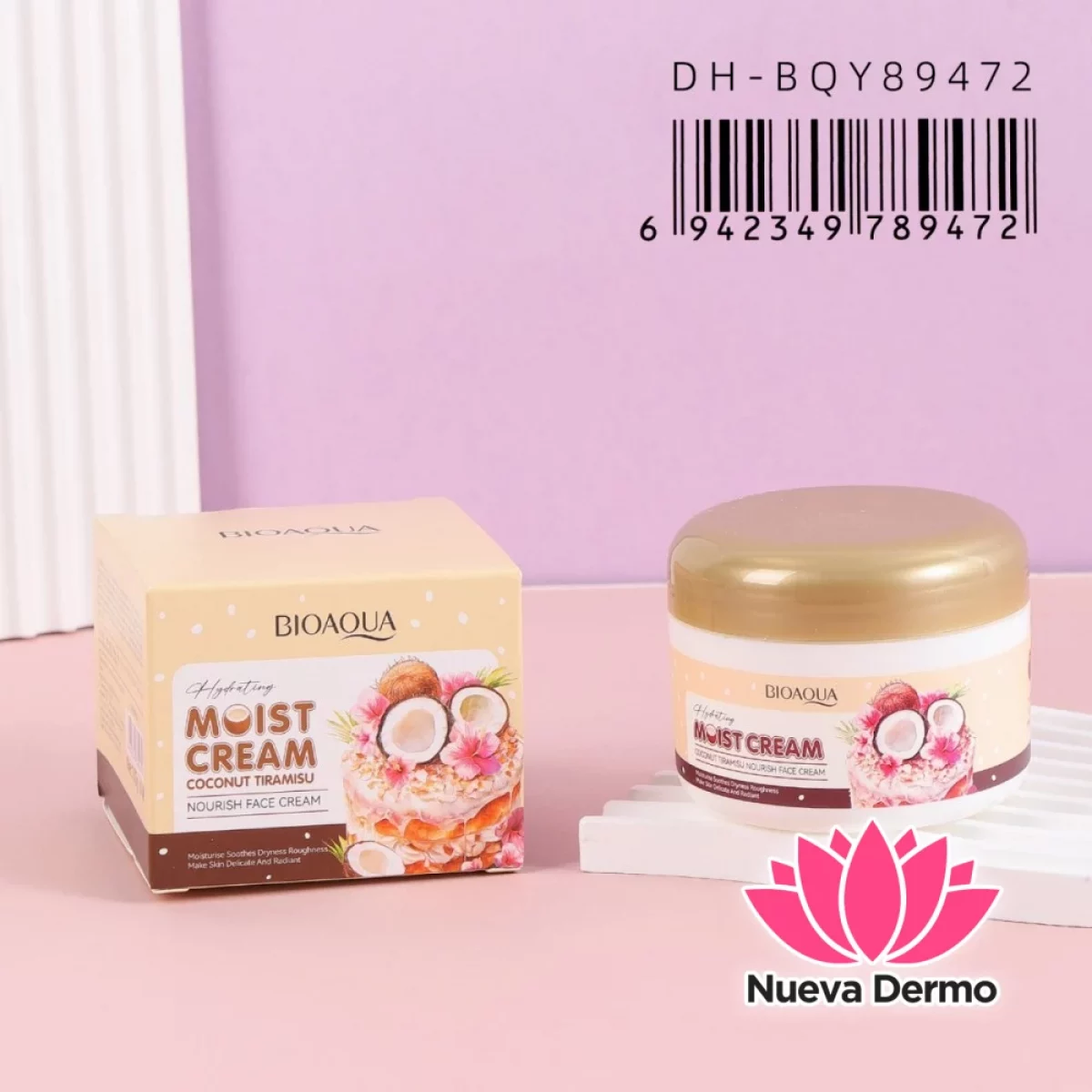 Crema Facial Hidratante Coconut Tiramisu Moist Cream Dh-BQY89472/789472 Bioaqua