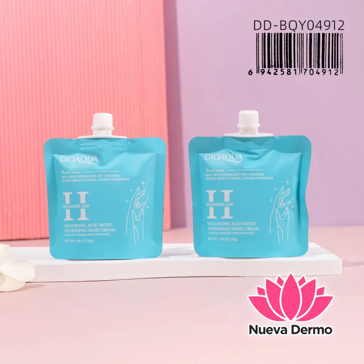 Crema Facial Hidratante con Ácido Hialurónico (Formato Sachet) Bioaqua Dd-BQY04912