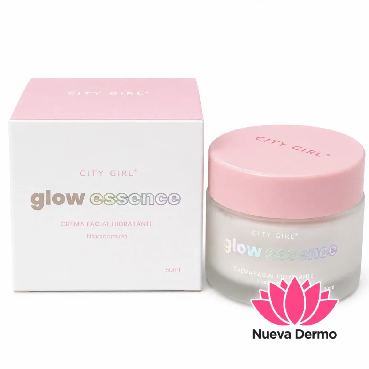 Crema facial hidratante con Niacinamida Glow Essence City Girl