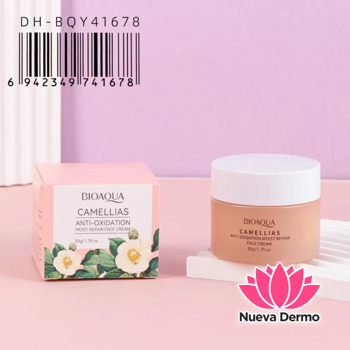 Crema Facial Hidratante y Reparadora de Camelias Dh-BQY41678/741678 Bioaqua