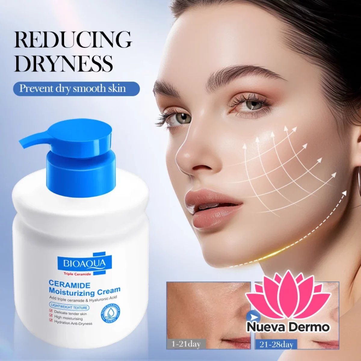 Crema Hidratante con Acido Hialuronico y Ceramidas
