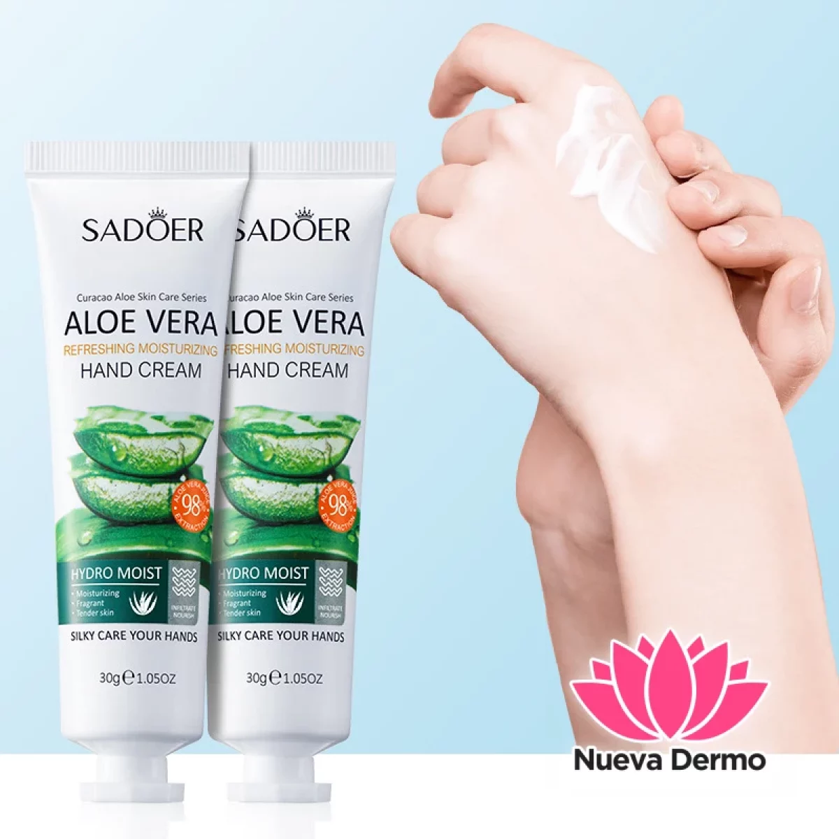 Crema para Manos Hidratante de Aloe Vera