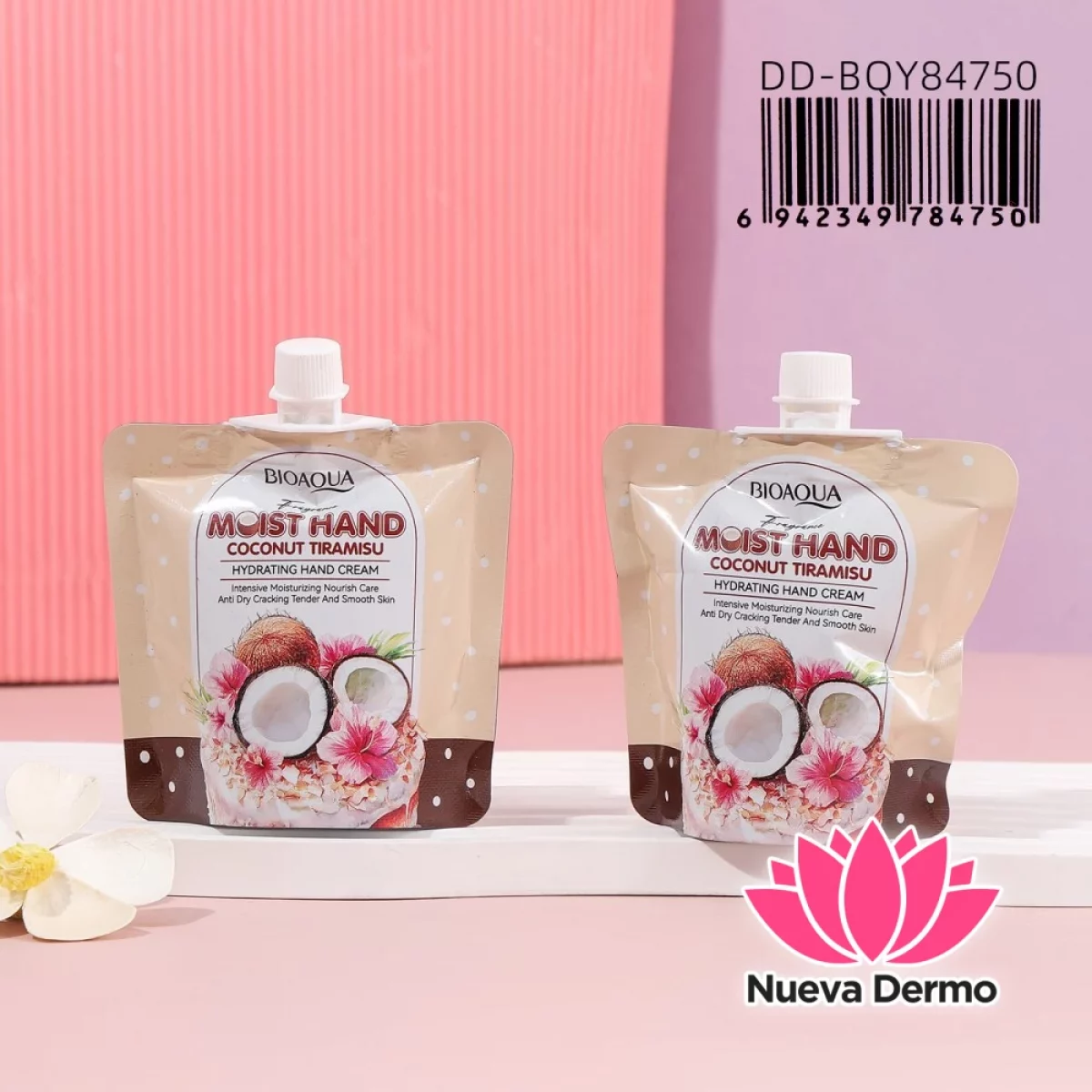 Crema para Manos Hidratante de Coco y Tiramisú (Formato Sachet) Bioaqua Dd-BQY84750
