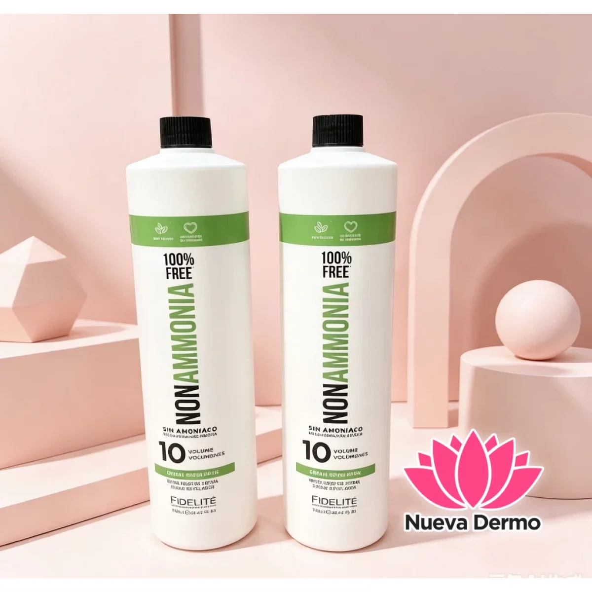 Crema Revelador Sin Amoniaco 100%Free De 10Volume Fidelite 900ml