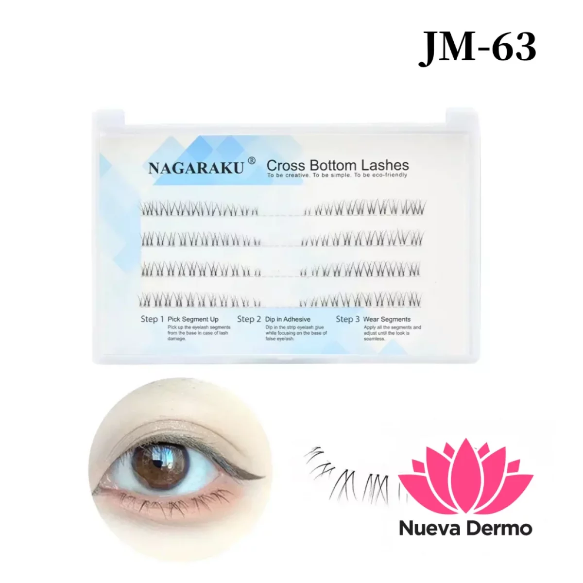 Cross Bottom Lashes Extension de Pestañas Inferiores Nagaraku Cd: Jm-63