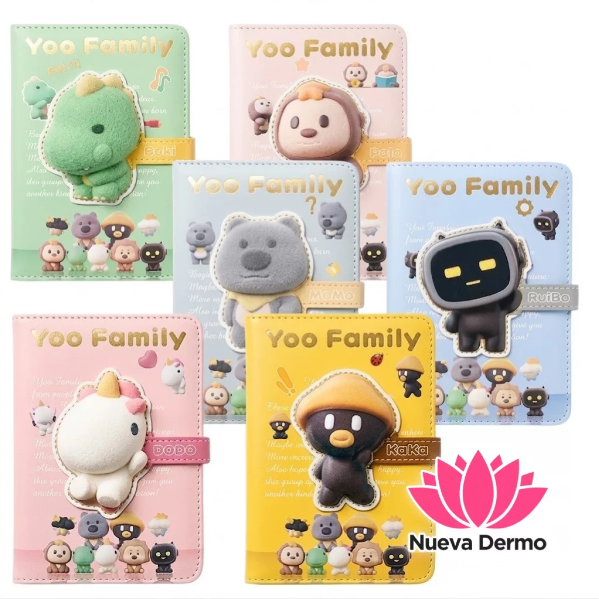 Cuaderno Pequeño Yoo Family Iman Para Notas Y Agendas Nena